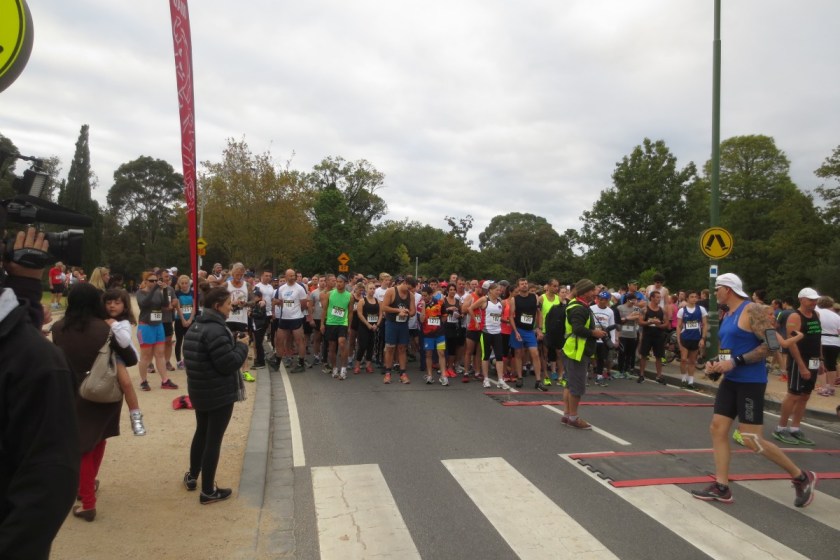 8:00am on a Sunday morning and these people are ready to do the 10km run through the park.