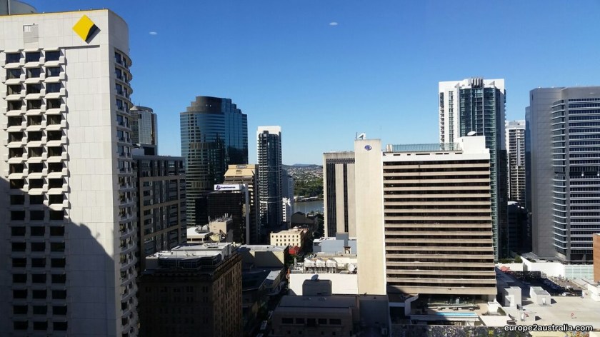 View from the office. Notice the blue sky!