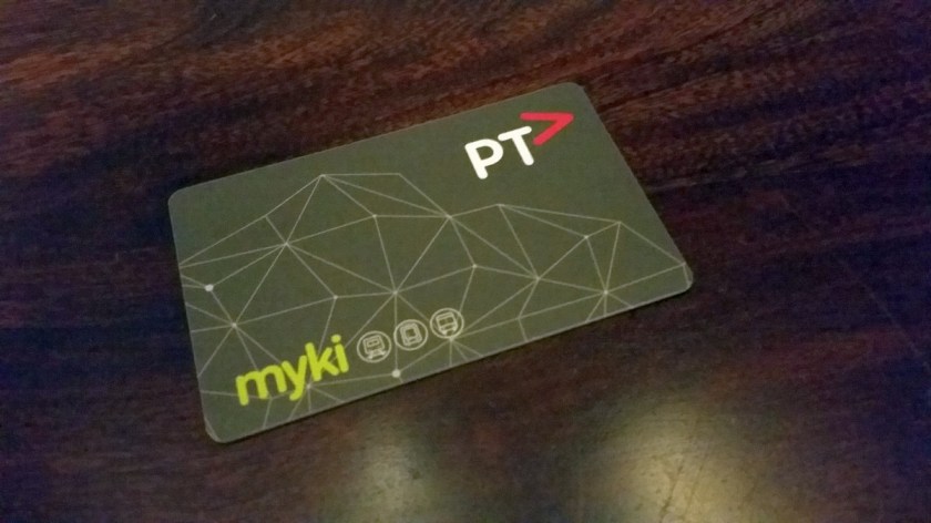 The myki pass. This one cost me about AU%1,500.- and is valid for an entire year.