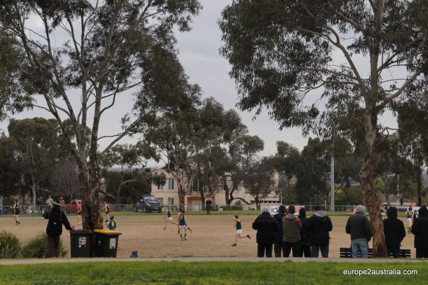 Right next to the school is an oval. In the weekends it is actively used for footy. The school also uses this ground for running.
