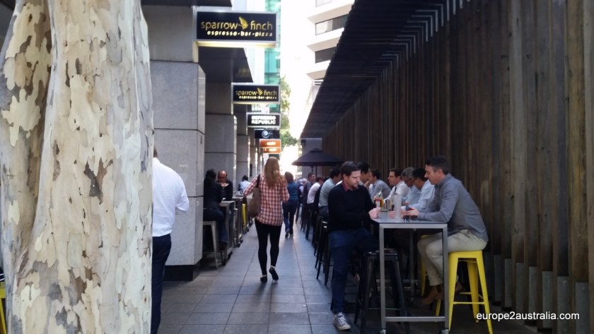Outside lunch is quite the norm here. And tasty, too.