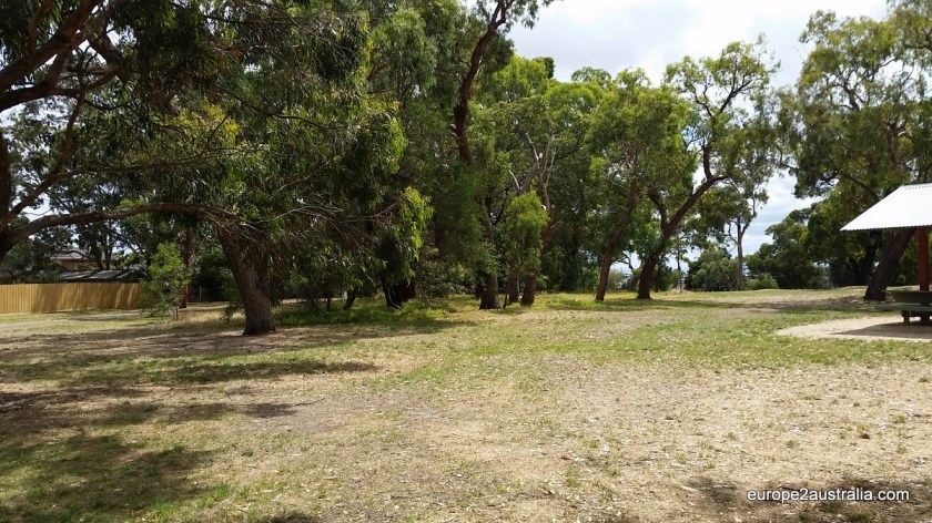 The park has a lot more trees than the oval, so it's nice and shady.