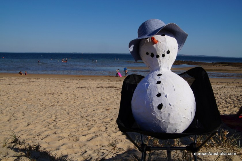 A bit of European nostalgia: we brought or own snowman.