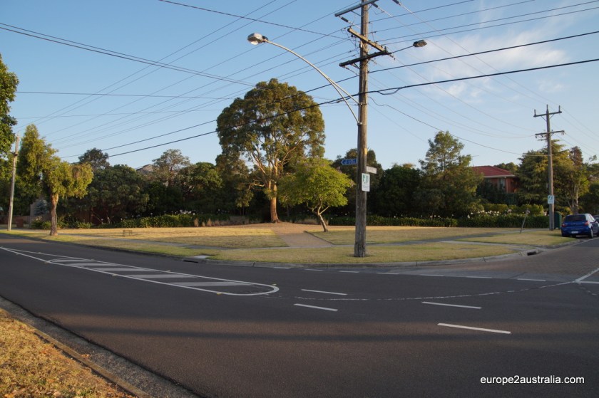 A small "park" across from where we live. In Europe, this would have become a building long ago.