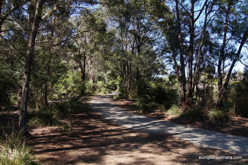 Sometimes the park is not much wider than the path going through it. But that's plenty if you're going for a run.