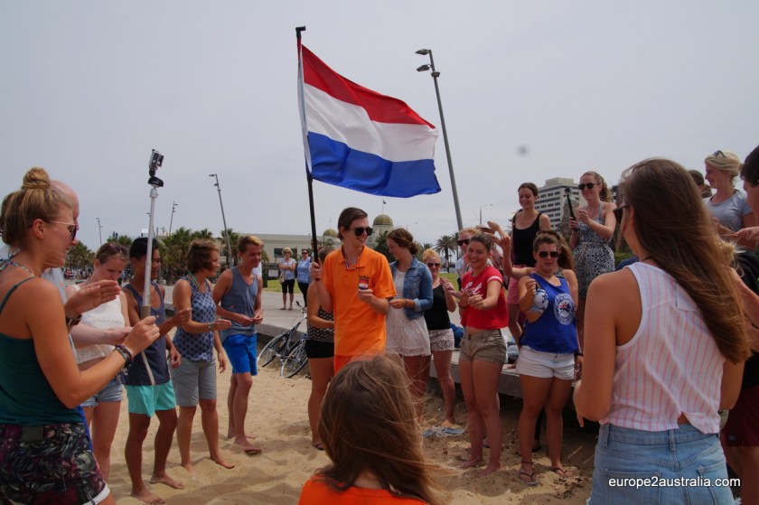 Last instructions before the big dive.