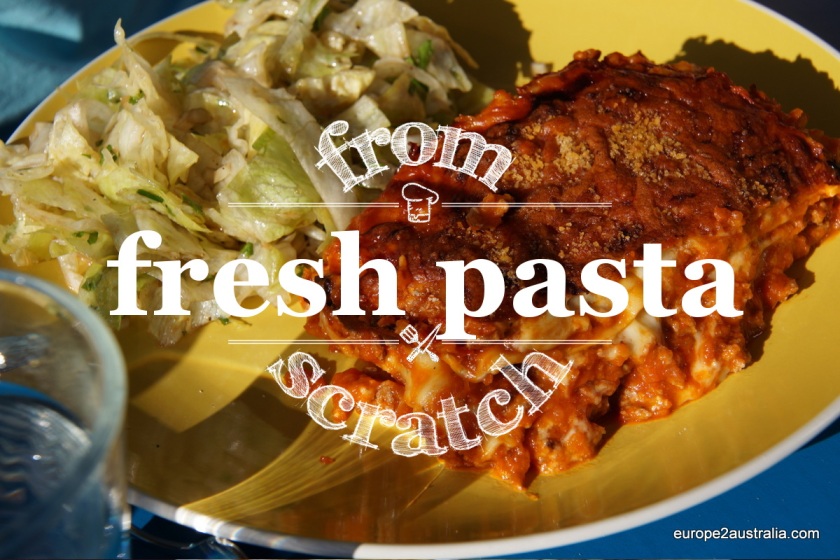 Recipe home made pasta from scratch.