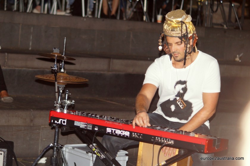 Some piano with extra beats.