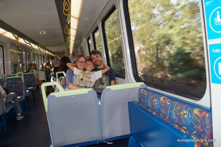 Getting to downtown Melbourne is easy for us, thanks to the train.