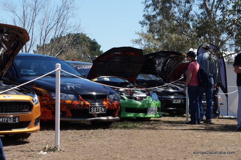 One of the "side shows" was an exhibition of tuned-up cars. Something for the petrol-heads.