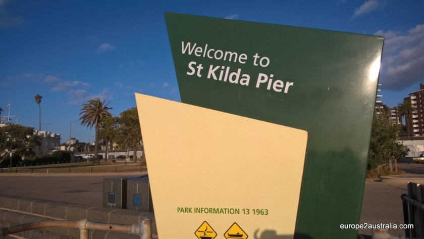 St. Kilda Pier is located at the northern end of St. Kilda beach.