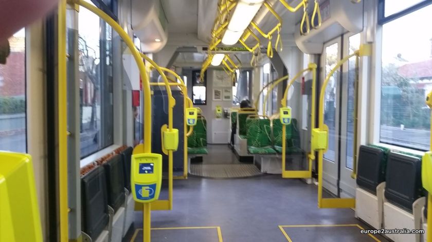 It's the beginning of the tram line, so there's always plenty of seats.