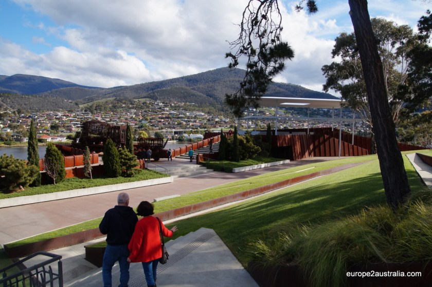 The architecture is quite modern and plays with different styles and materials.