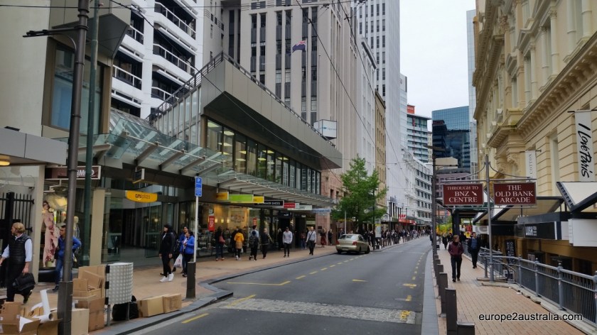 Wellington has a fairly large shopping district, including a few pedestrian zones.