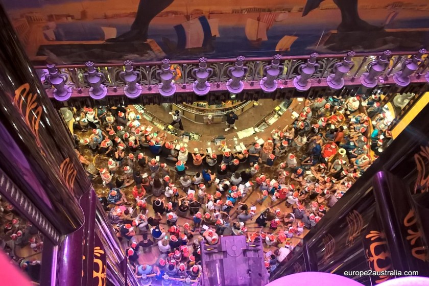 The Christmas hats were all gone in no time.