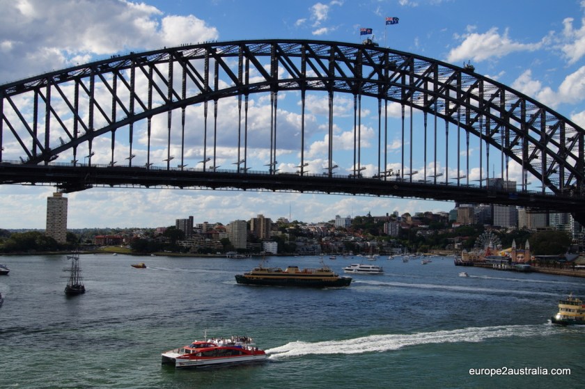 Sydney harbour is a very busy place.
