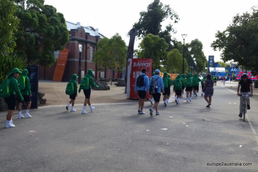 Ballboys and -girls getting ready for a day on the courts.