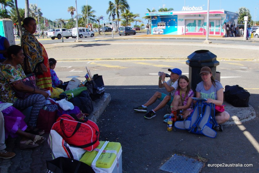 We were not the only ones making use of the shadow while waiting for the bus.
