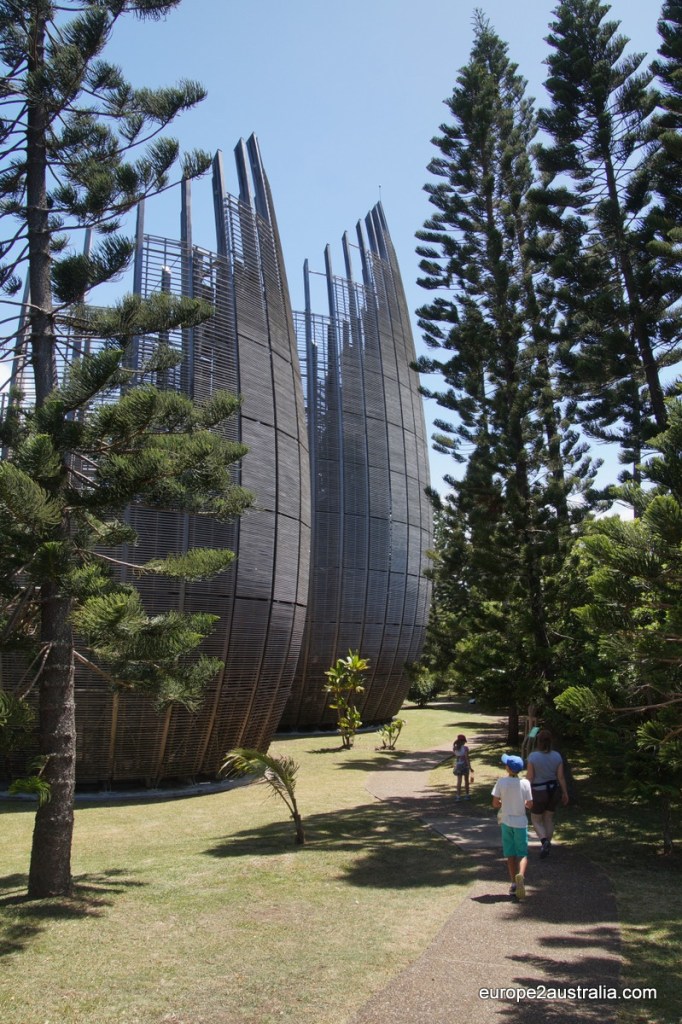 The different pavilions house exhibitions, a cafe and a mediathek. 