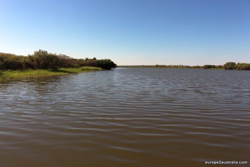 At the start of the cruise, the river was still very wide...